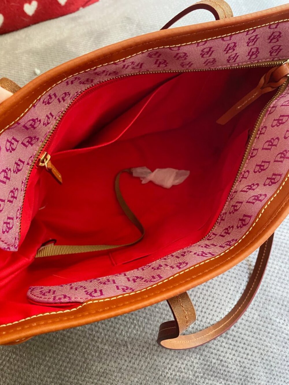 NWT Dooney & Bouke purple Davis tassel shopper - Picture 6 of 6